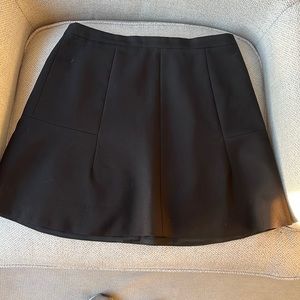 j crew crepe skirt fit and flare mini black size 4